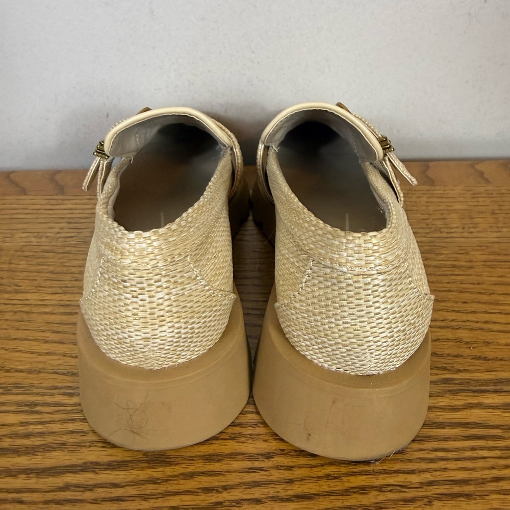 Dolce Vita Ericka Raffia Chunky Shoes Loafers Womens Size‎ 7 Tan Office Casual - Picture 4 of 9